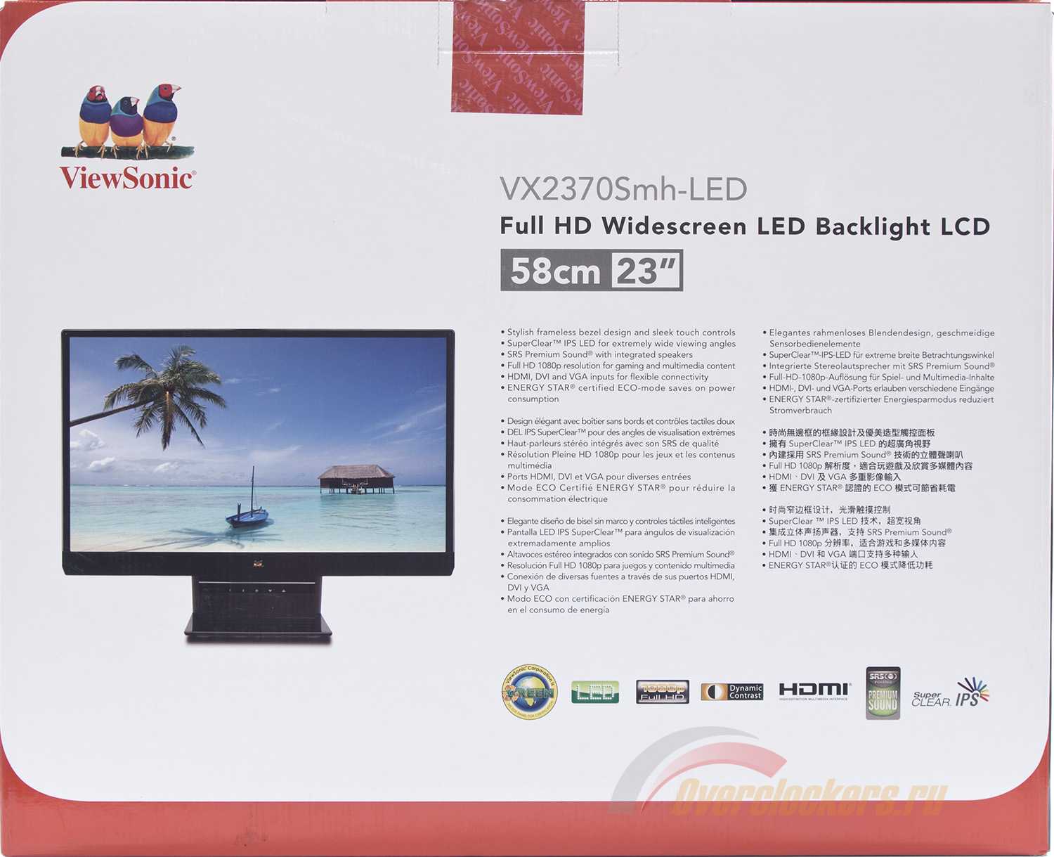 Монитор viewsonic vx2370smh-led отзывы и инструкция — техмир