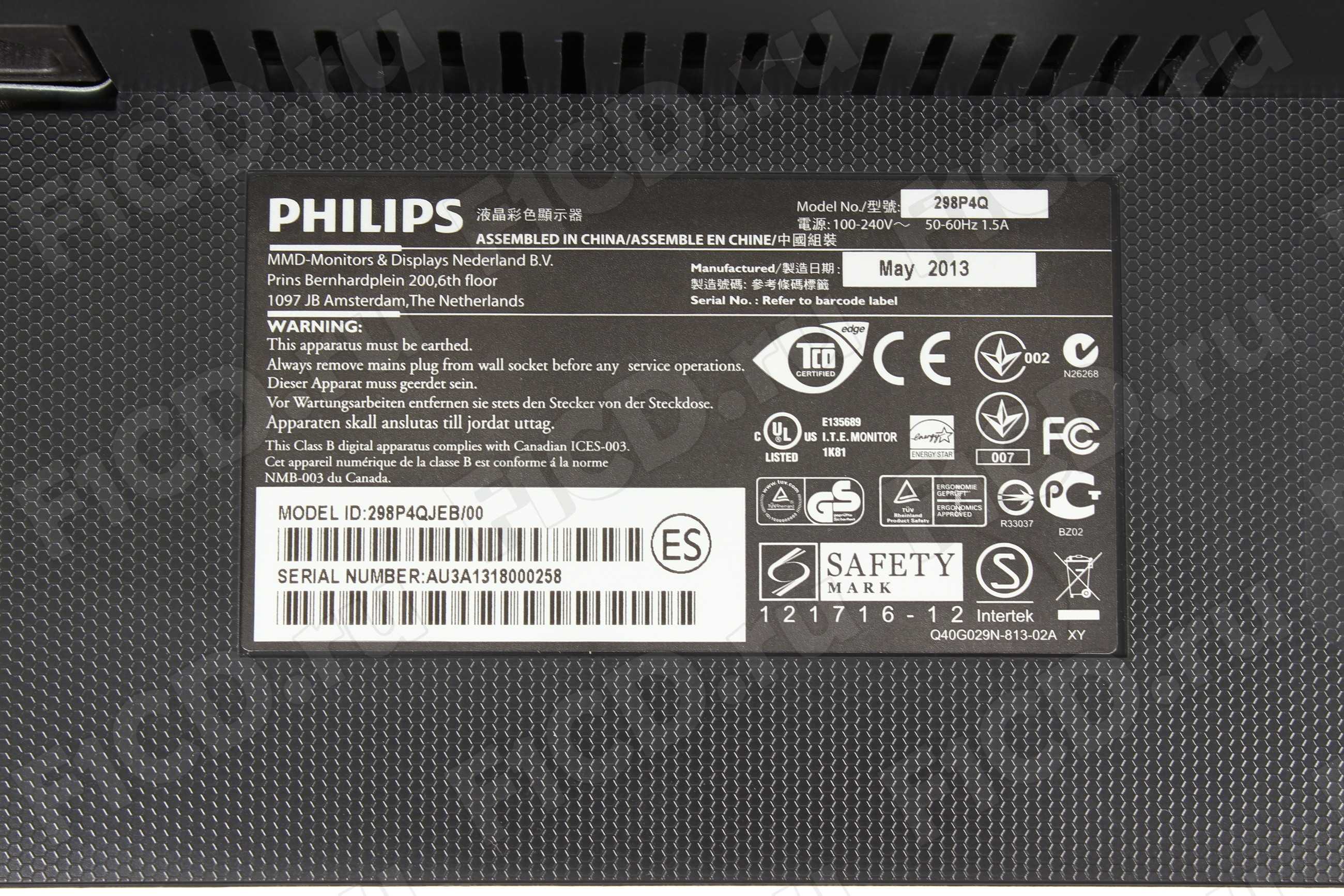 Lcd monitor with multiview 298p4qjeb/69 | philips
