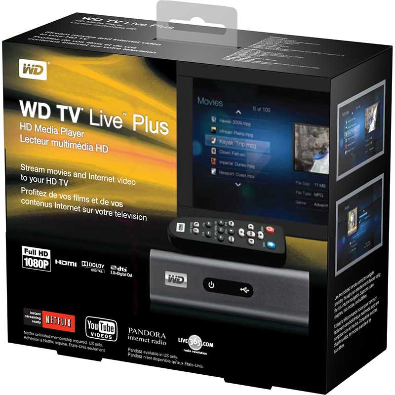 Медиацентр western wd tv live streaming wi-fi
