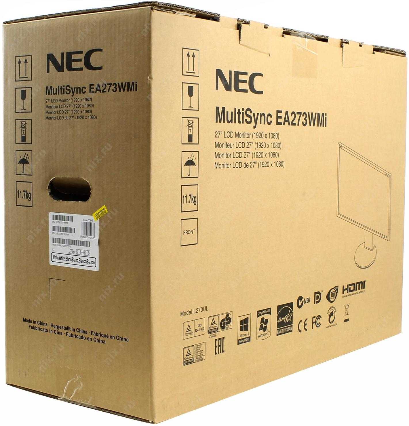 Монитор nec ea273wmi