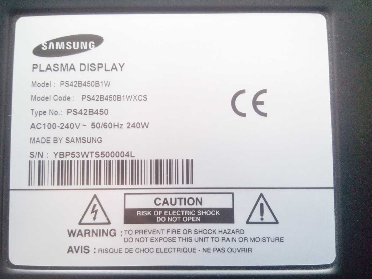 Specifications of samsung ps60e6500