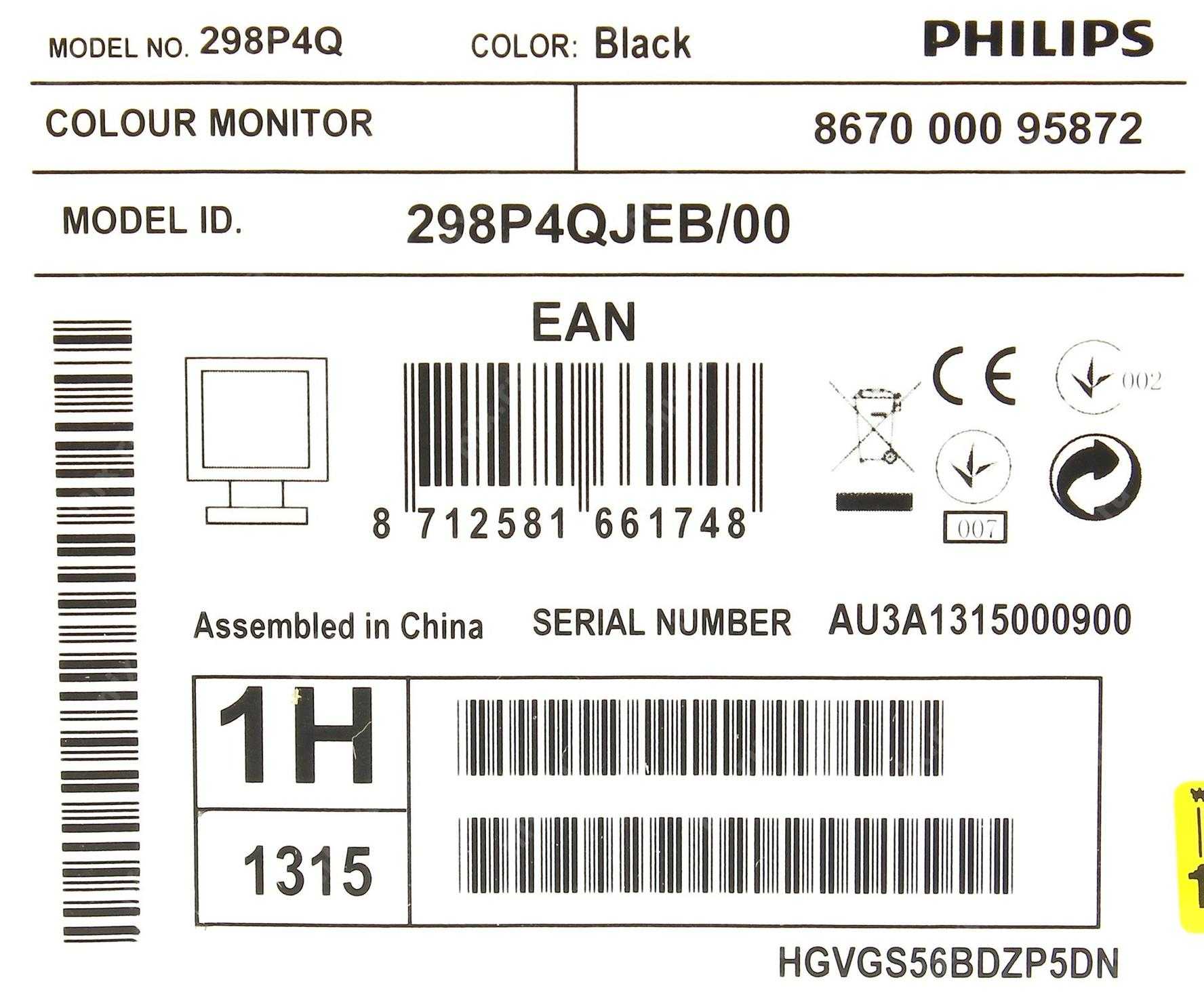 Lcd monitor with multiview 298p4qjeb/94 | philips