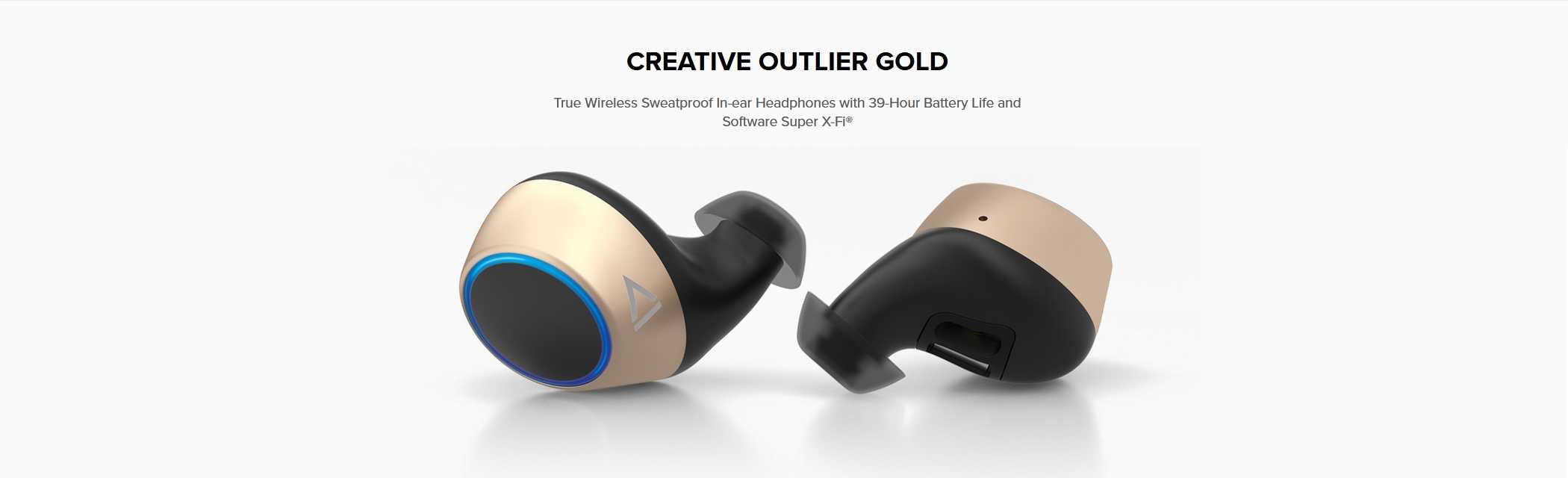 Creative outlier gold true wireless earphones have a little extra