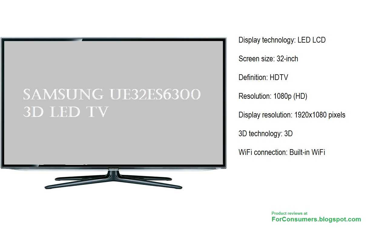 Television samsung ue55es6300u specifications