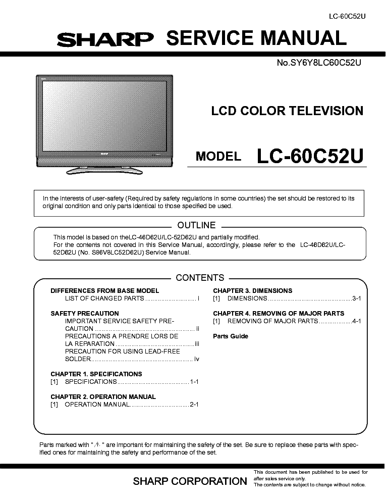 Sharp lc-60le740ru - описание