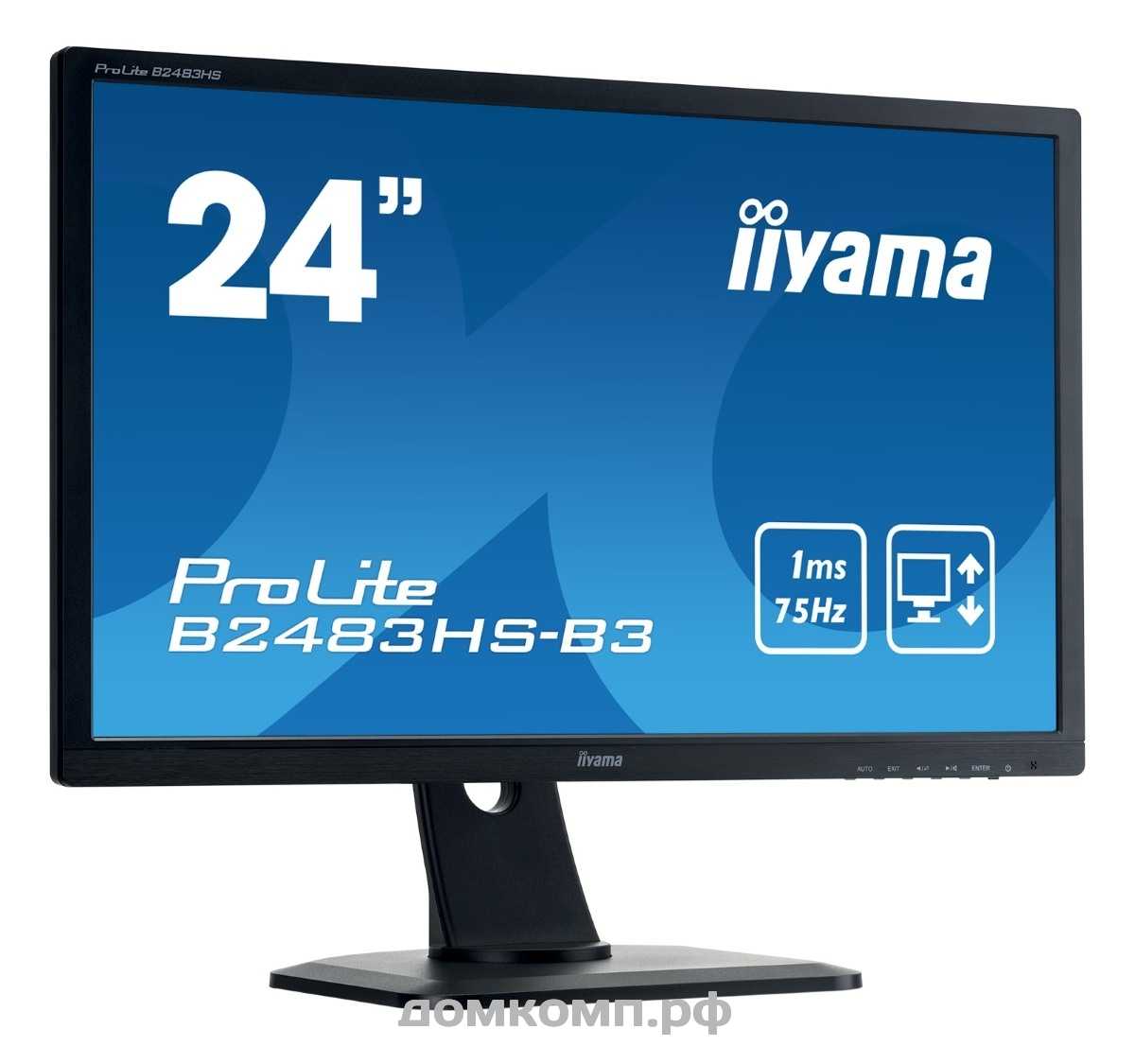 Монитор Iiyama ProLite XB2481HS-1 - подробные характеристики обзоры видео фото Цены в интернет-магазинах где можно купить монитор Iiyama ProLite XB2481HS-1