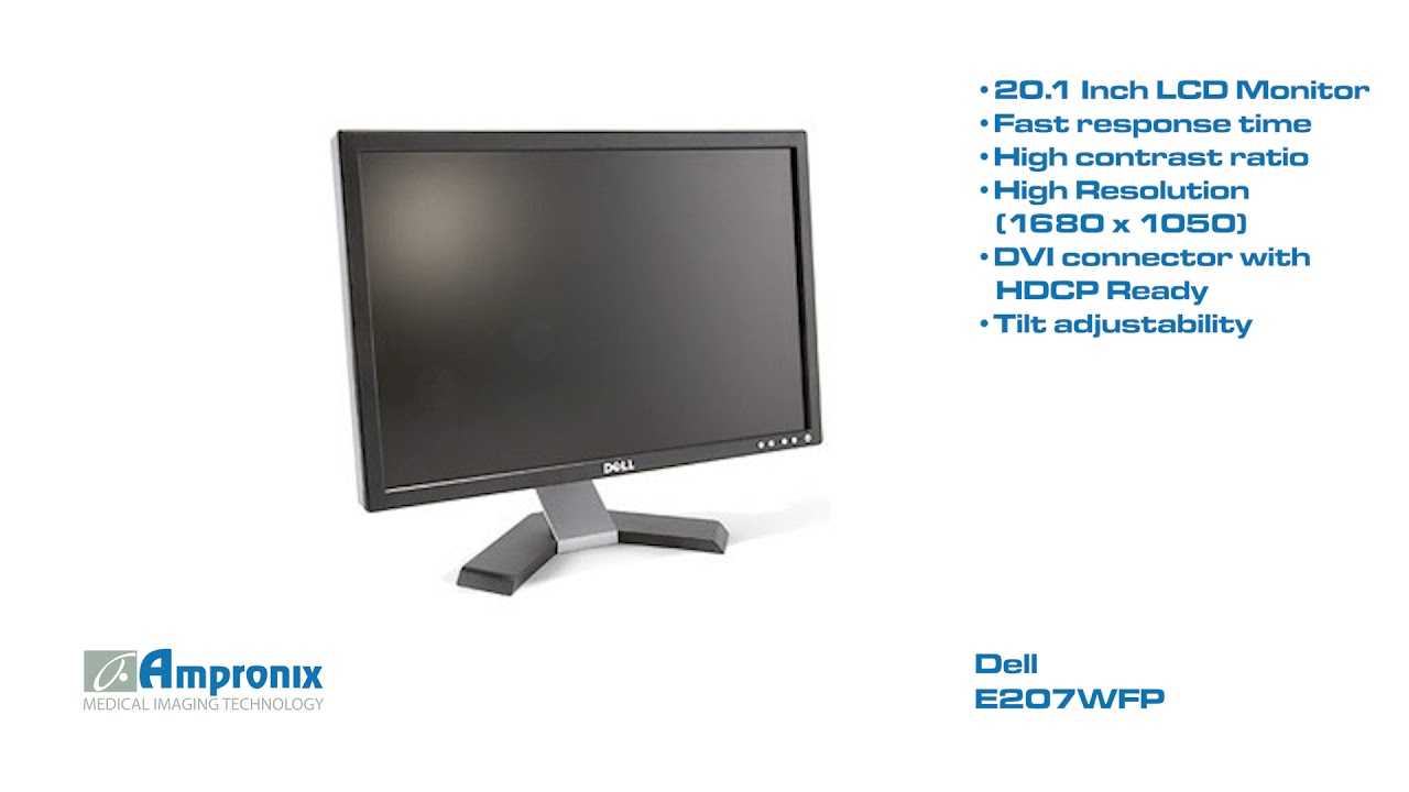 Монитор Dell 2007WFP - подробные характеристики обзоры видео фото Цены в интернет-магазинах где можно купить монитор Dell 2007WFP